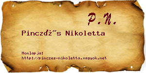 Pinczés Nikoletta névjegykártya