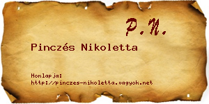 Pinczés Nikoletta névjegykártya
